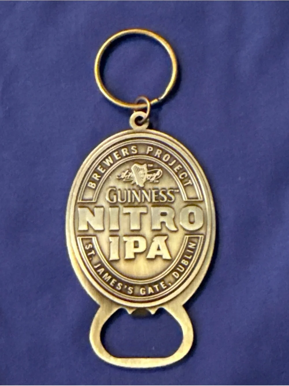 Guinness Nitro IPA Bottle Opener Key Chain Metal New